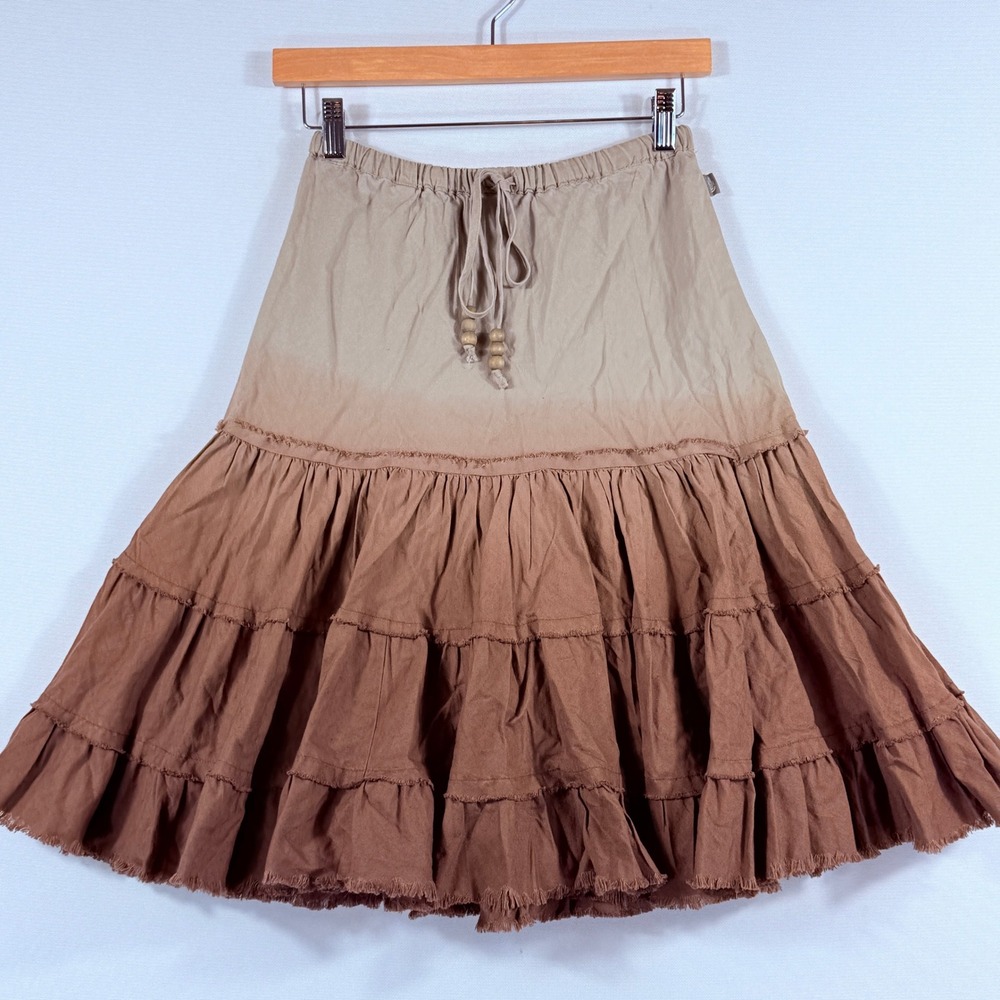 The North Face Tiered Skirt Womens Small Brown Ombre Boho Earthy Rustic Peasant